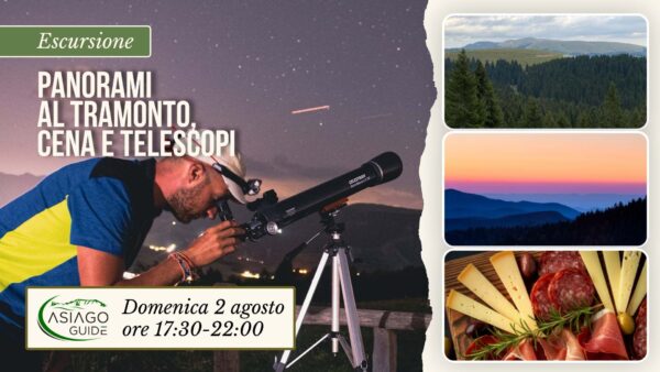 E12 Panorami al tramonto, cena e telescopi