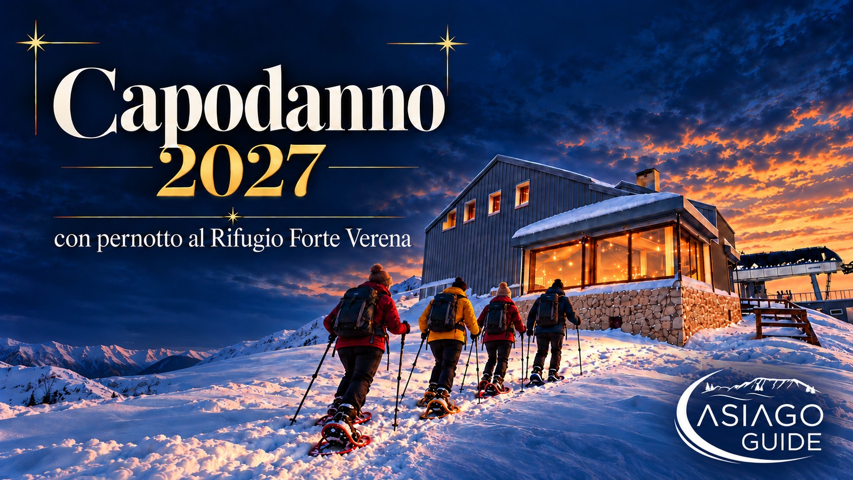 C02 Capodanno 2027 al Rifugio Forte Verena con pernotto
